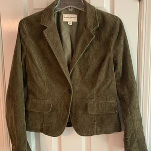 Vintage Banana Republic 8 olive green corduroy blazer